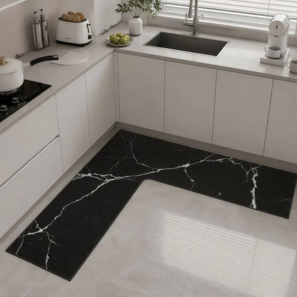 L-vormige keukenvloermat antislip