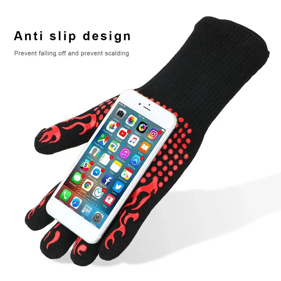 Hittebestendige handschoenen 500°C antislip katoen