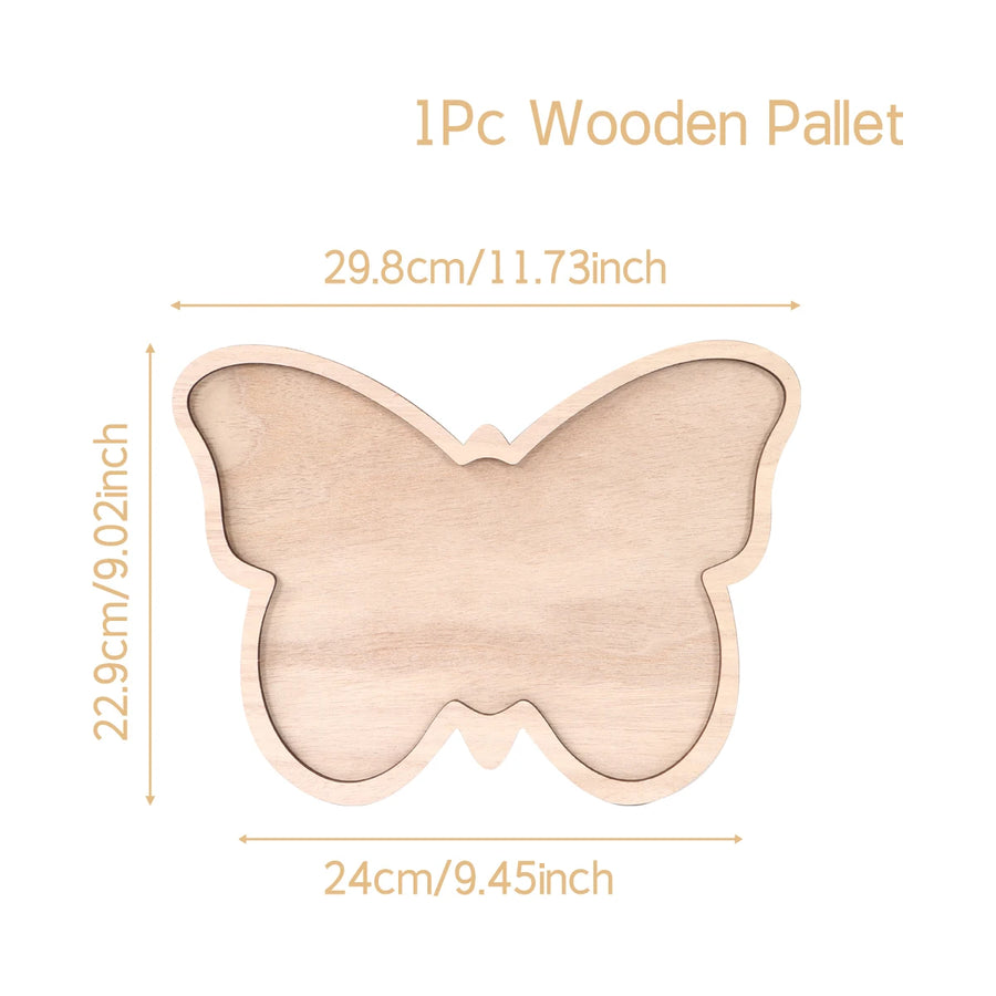 Houten serveerblad paashaas met vakken