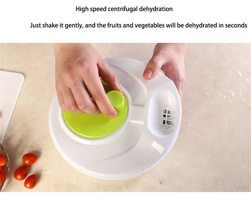 Saladespinner met deksel om groenten te wassen en drogen