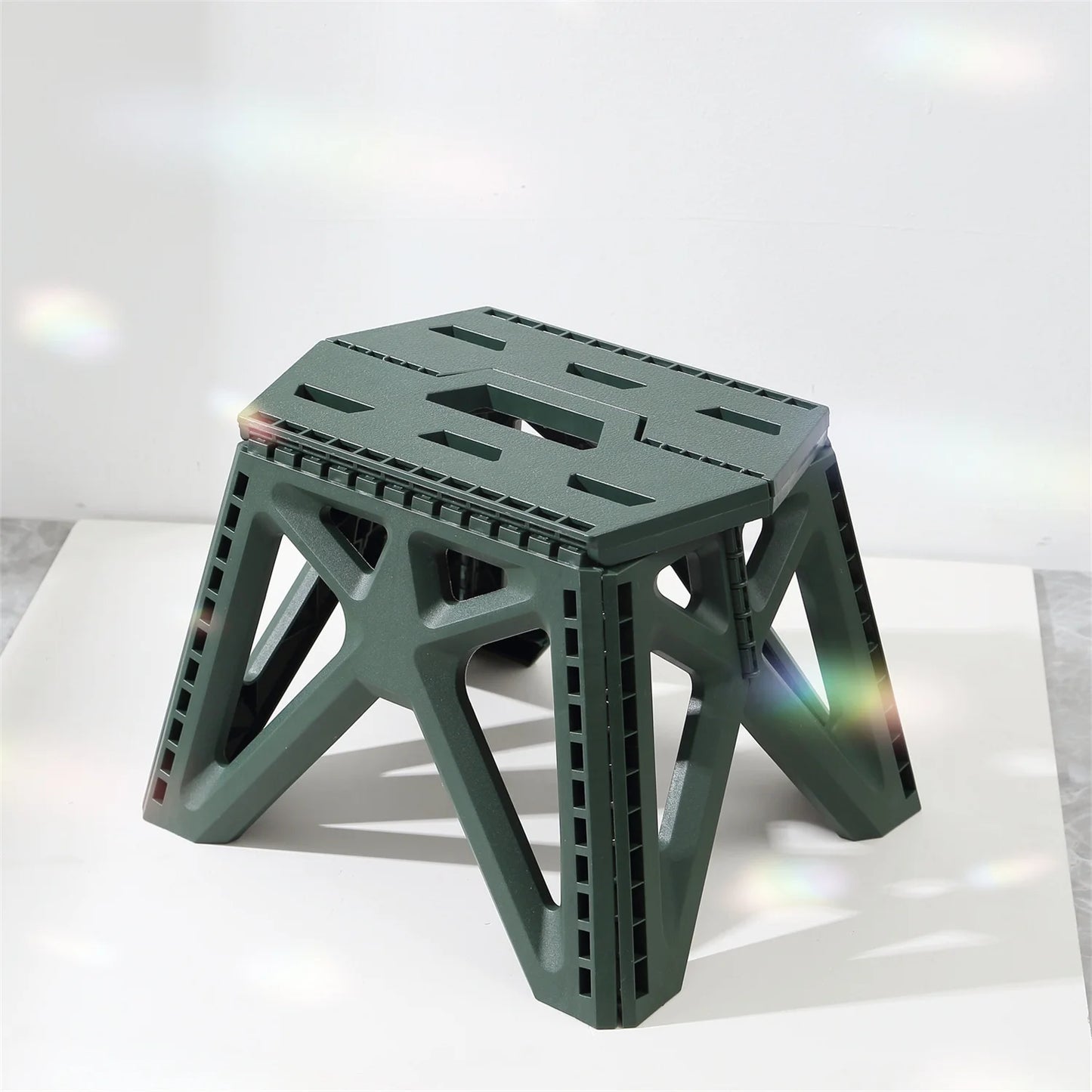 Opvouwbaar krukje plastic 28.5x20x24 cm