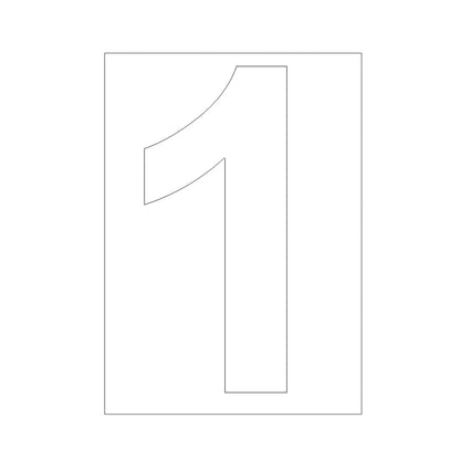 Zelfklevende Vuilnisbak Nummersticker