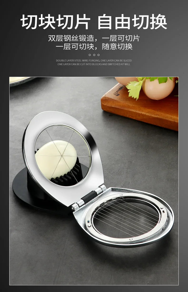 Eiersnijder met twee snijbladen van zinklegering