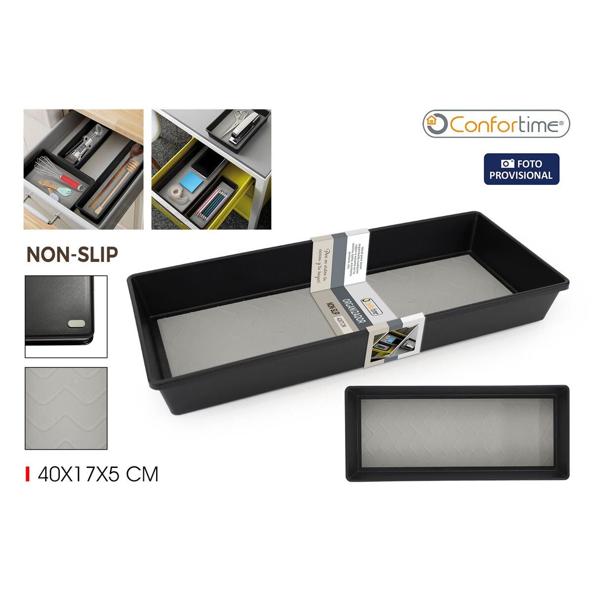 Confortime Multi-Functionele Organiser Confortime Non-Slip 40 X 17 X 5 Cm (24 Stuks)