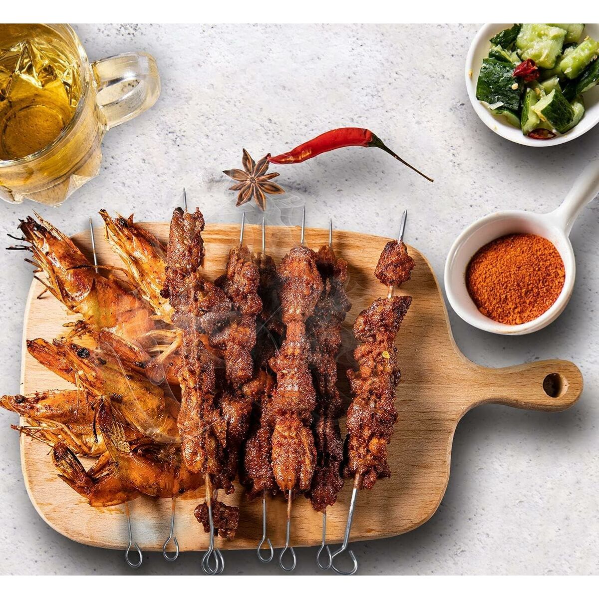 Algon Barbecuespiesset Algon Metaal 27 Cm 6 Onderdelen (24 Stuks)