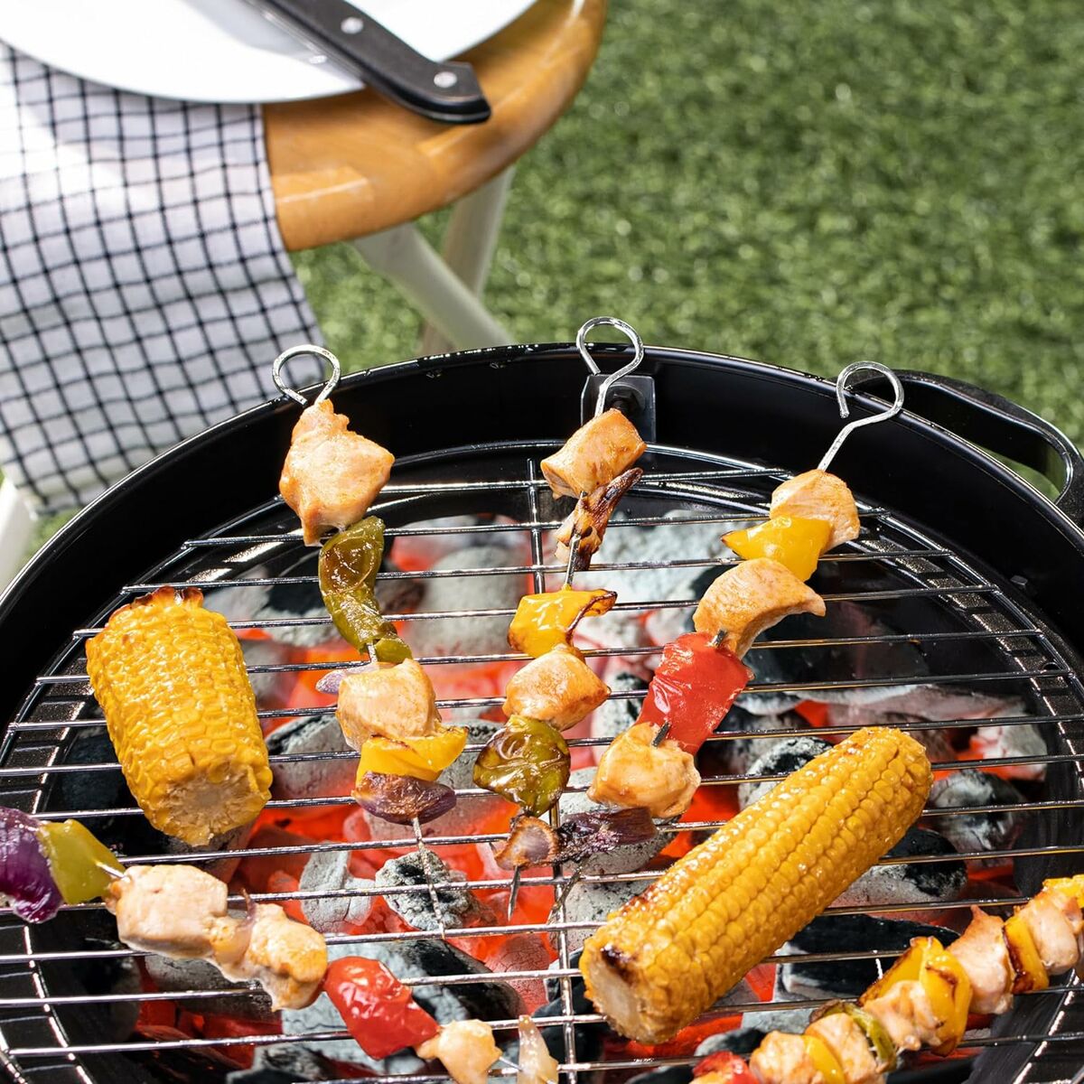 Algon Barbecuespiesset Algon Metaal 27 Cm 6 Onderdelen (24 Stuks)