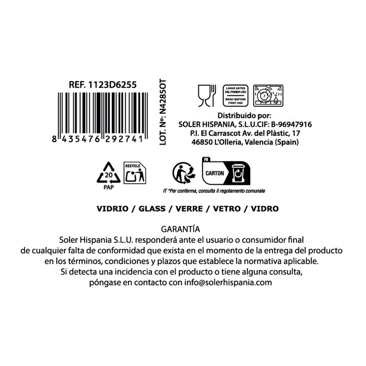 La Mediterránea Fluitglas La Mediterránea Bois (48 Stuks)