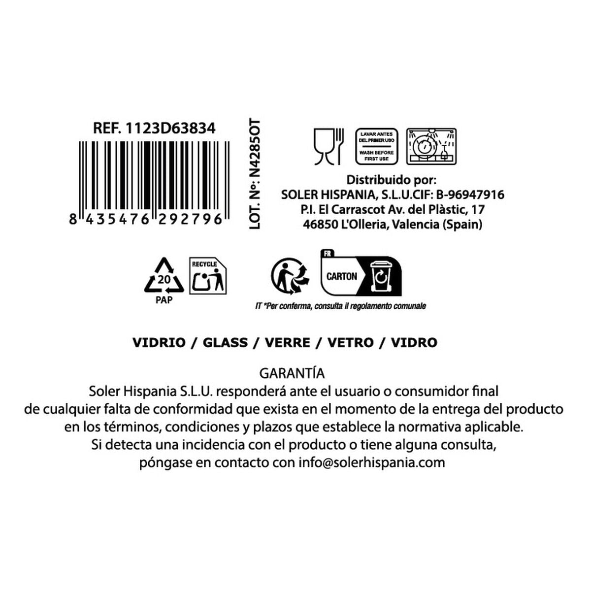 La Mediterránea Fluitglas La Mediterránea Bois (32 Stuks)