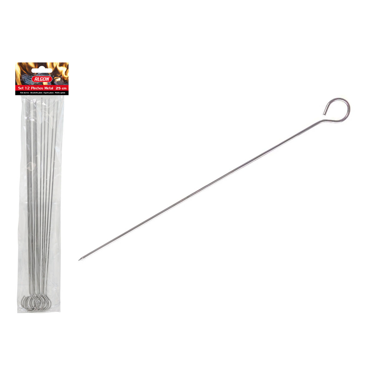 Algon Barbecuespiesset Algon Metaal 25 Cm 12 Onderdelen (24 Stuks)