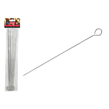 Algon Barbecuespiesset Algon Metaal 25 Cm 12 Onderdelen (24 Stuks)