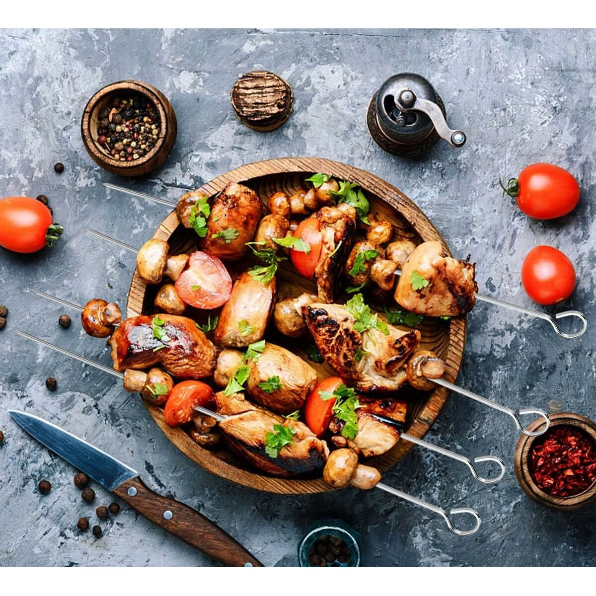 Algon Barbecuespiesset Algon Metaal 25 Cm 12 Onderdelen (24 Stuks)