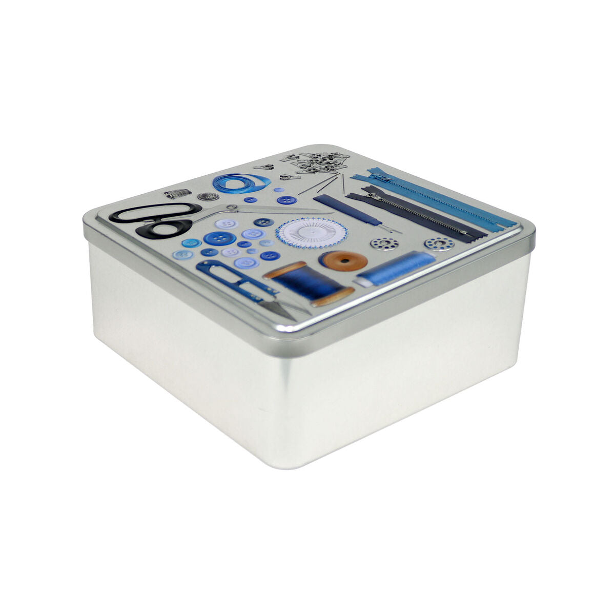 Confortime Multi-Functionele Kist Confortime Tailor Metaal 19,7 X 19,7 X 8 Cm (12 Stuks)