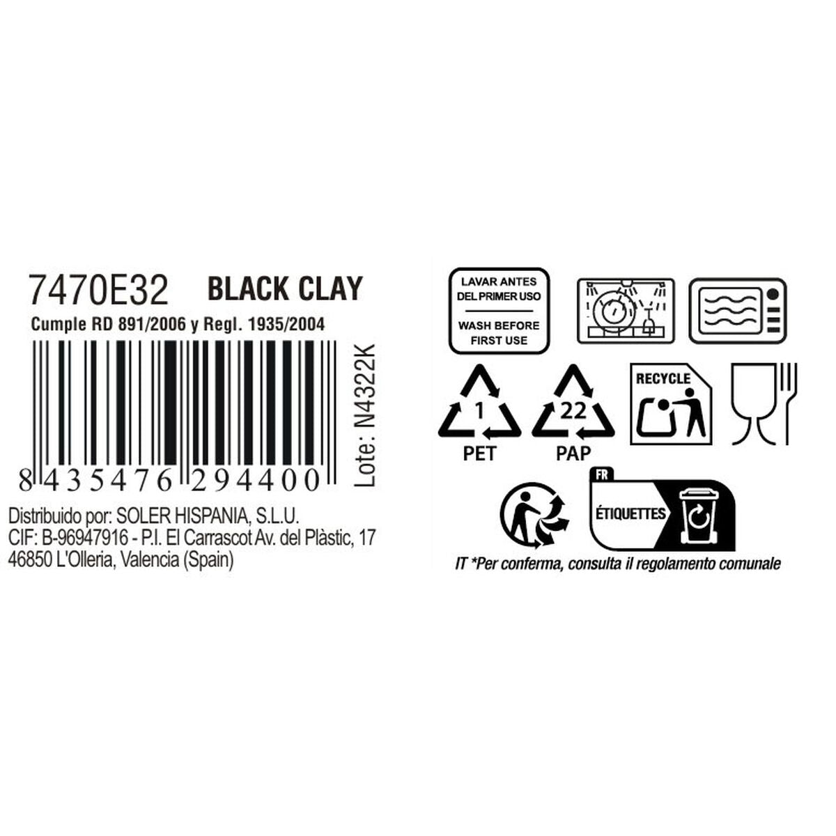 La Mediterránea Kopp La Mediterránea Black Clay (36 Stuks)