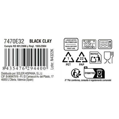 La Mediterránea Kopp La Mediterránea Black Clay (36 Stuks)