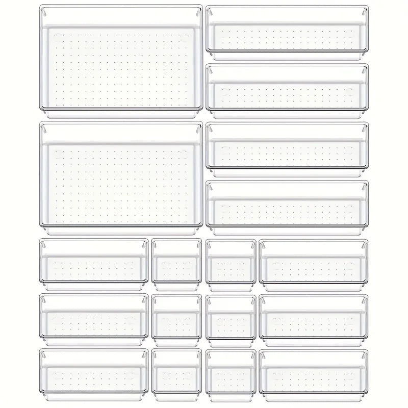 Lade-organizer set 10-delig transparant