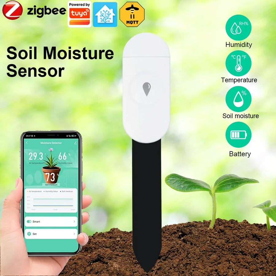 Tuya Zigbee Soil Moisture, Temperature, and Humidity Sensor