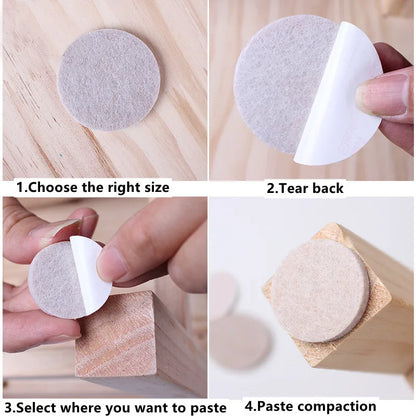 72 zelfklevende viltpootbeschermers, 3 mm dik