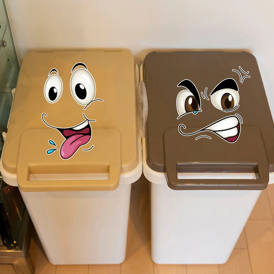 Smiley Gezicht Wandstickers Set - Waterafstotend, Verwijderbaar