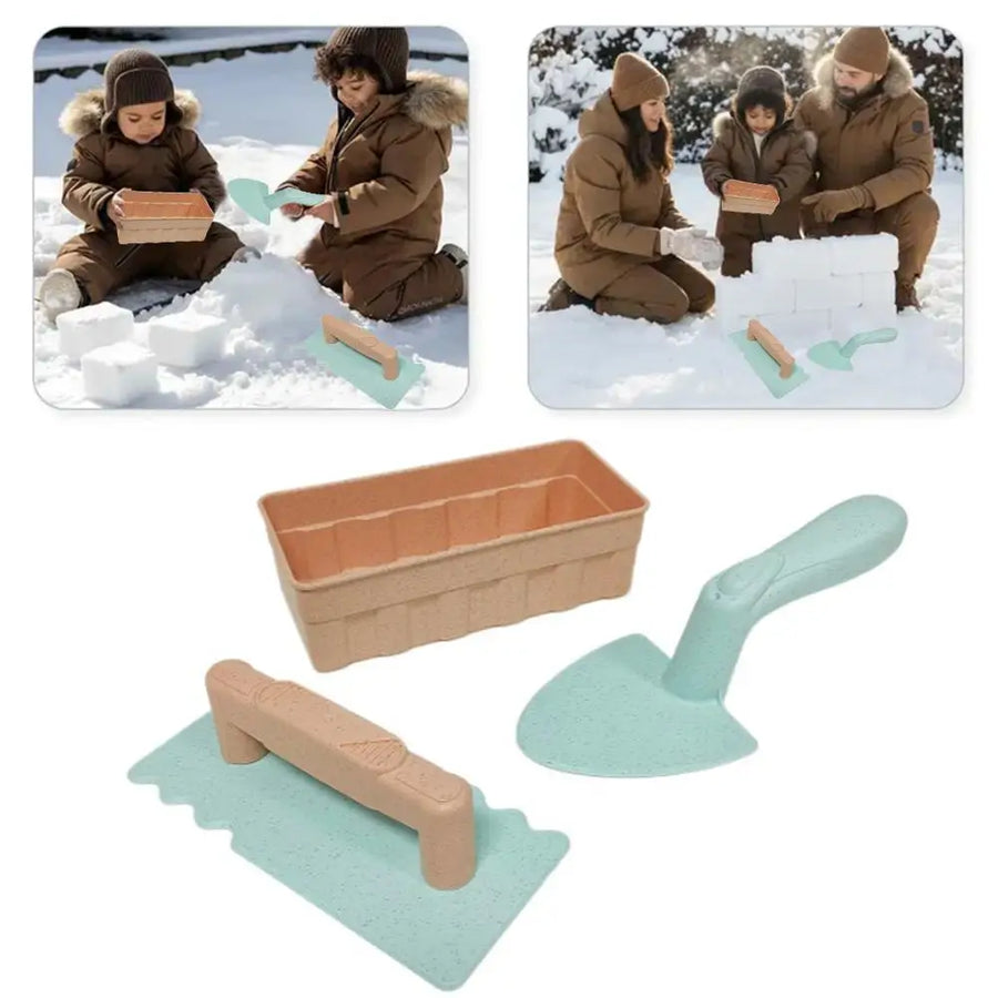 Zand en sneeuwspeelgoed set met schep en vormen