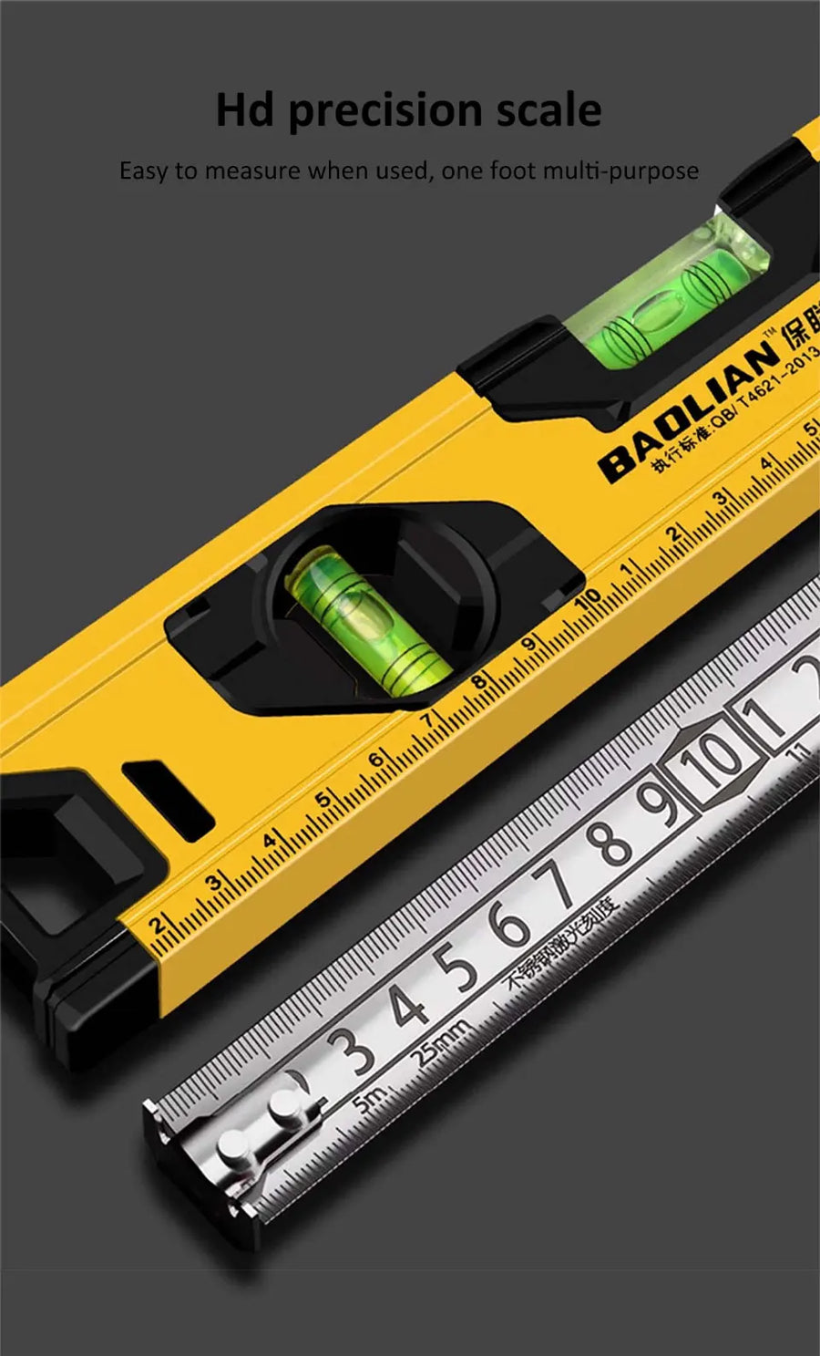 Waterpas aluminium magnetisch 3-in-1 45° 90° 180°