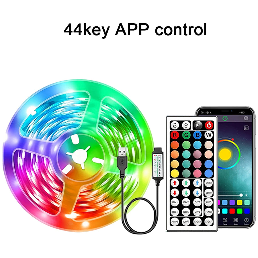 RGB LED strip 5 meter app bediening flexibel