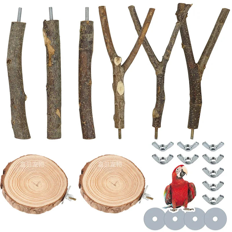 Vogelkooi zitplatform 8 stuks hout