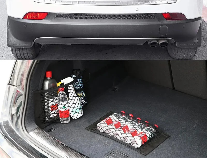 Auto kofferbak opbergnet dubbellaags elastisch