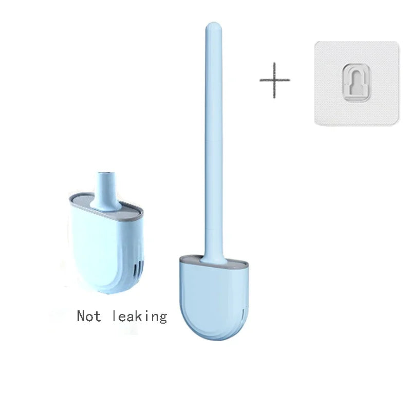 Toiletborstel siliconen ophangbaar met houder