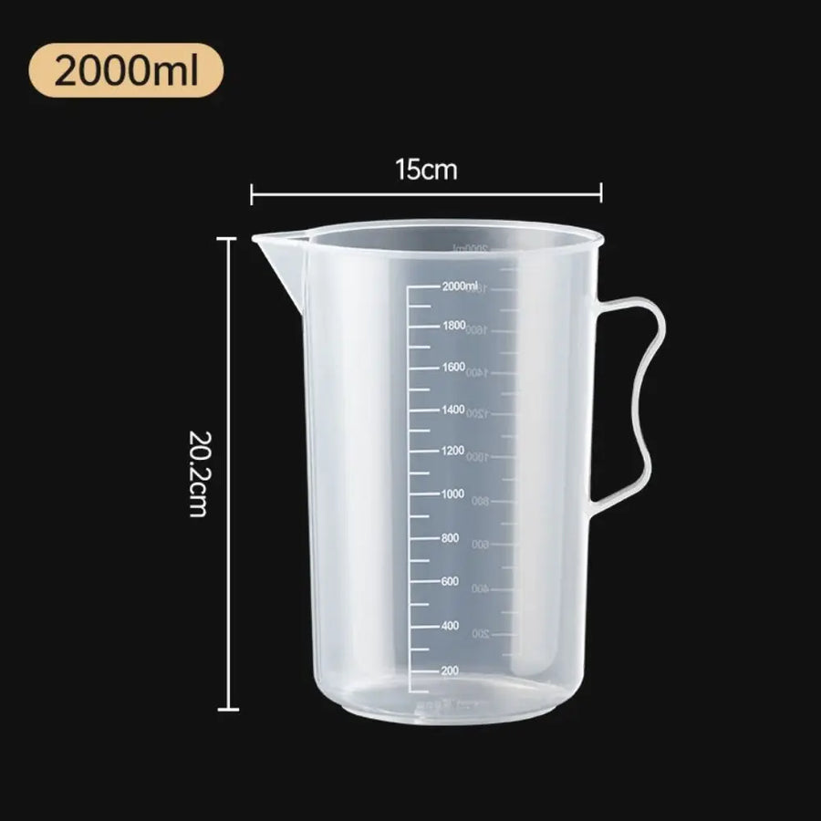 Maatbeker kunststof transparant 1L