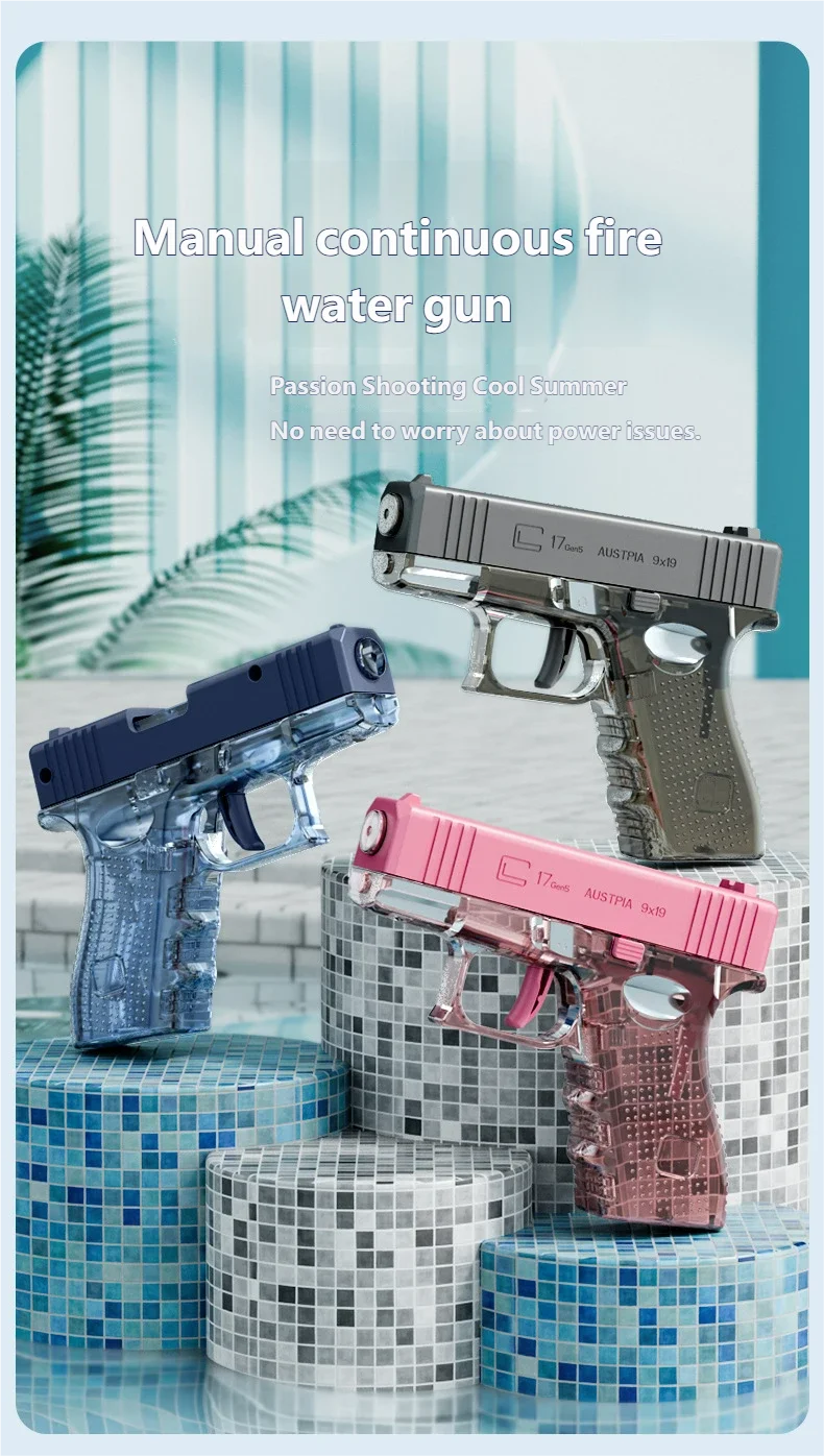Mini Water Gun without Batteries for Outdoor Fun
