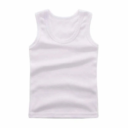 Kindertanktop katoen mouwloos 3-12 jaar