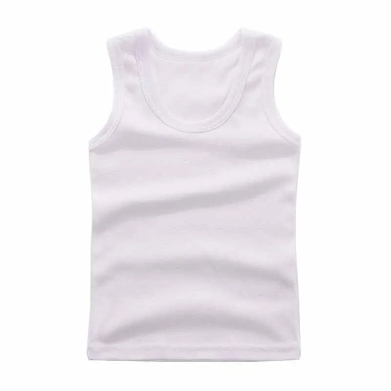 Kindertanktop katoen mouwloos 3-12 jaar