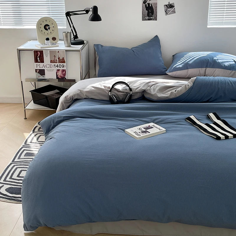 Dekbedovertrekset microfiber 3-delig met rits