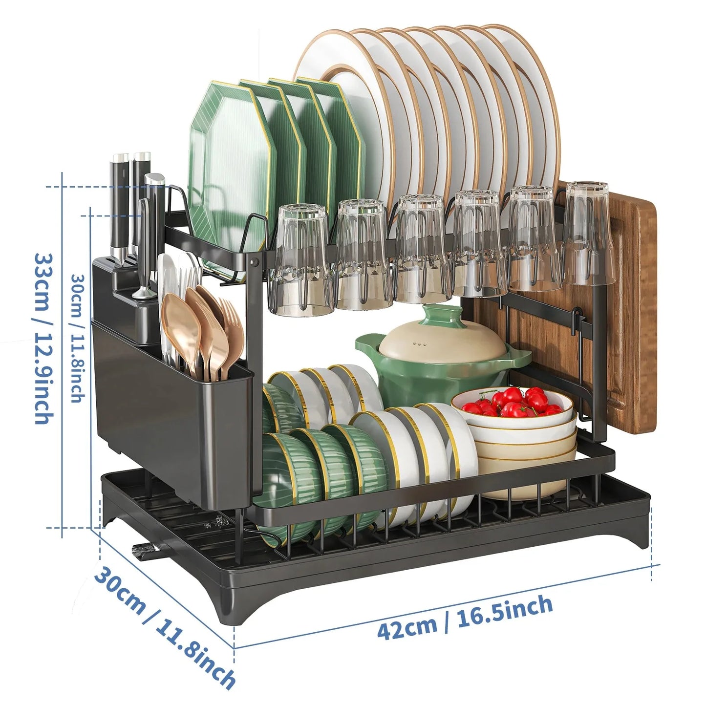 2-Laags Vaatdroogrek met Afwatering