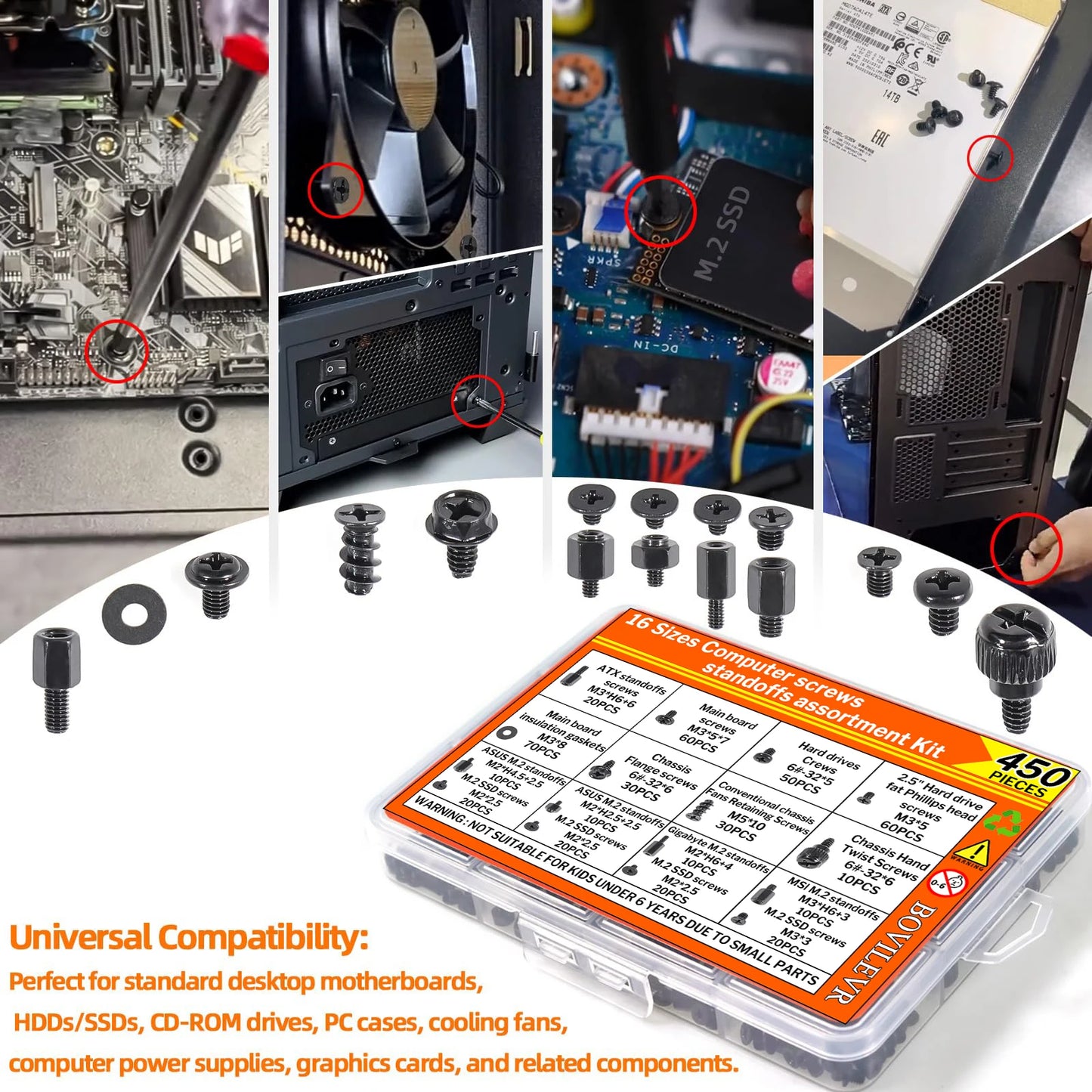 Schroevenset computer 450 stuks