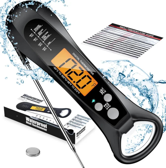 Digital Meat Thermometer with Fast Measurement, Backlight, and Magnet