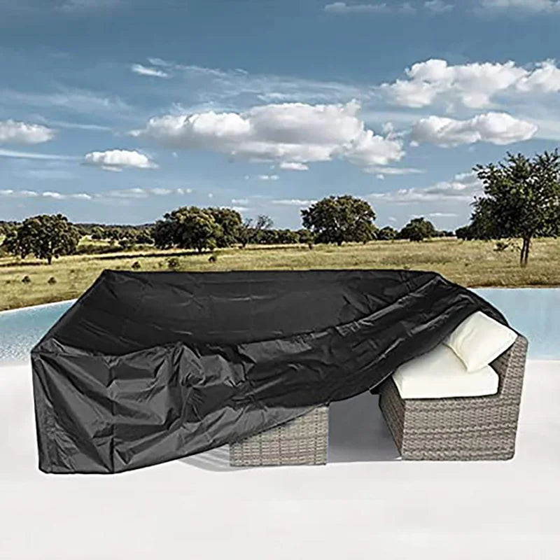 Tuinmeubelhoes 210D Oxford zwart-zilver