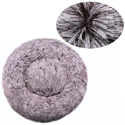 Huisdierbed rond pluche machinewasbaar Ø40-90 cm