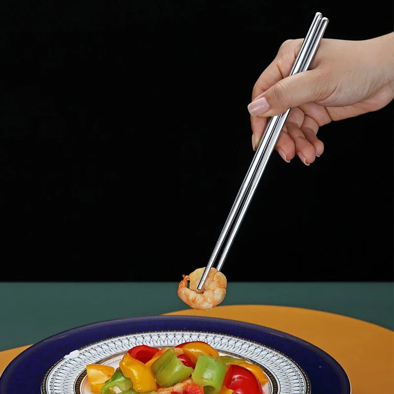 Eetstokjes roestvrij staal antislip 23 cm