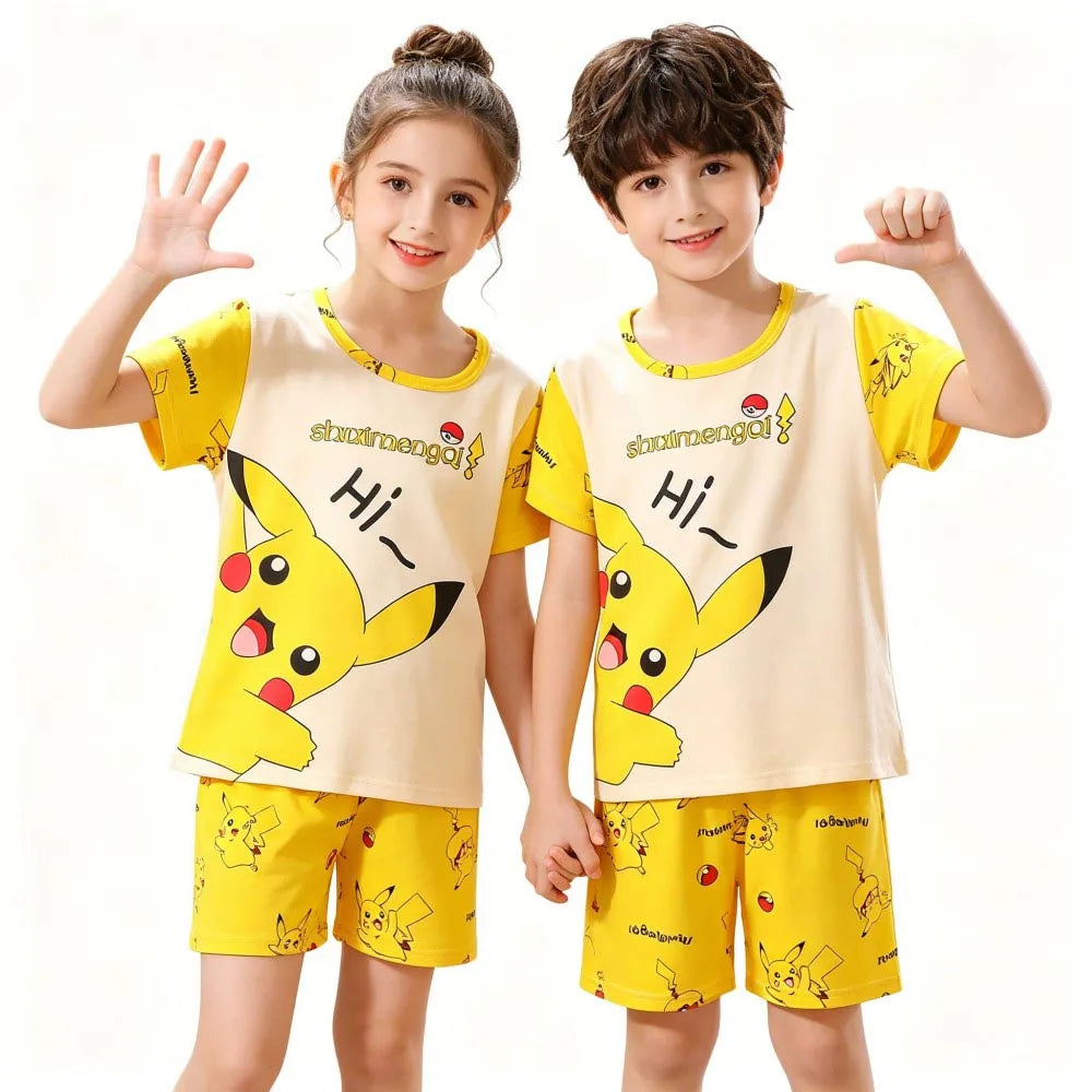 Kinder pyjama set korte mouw Pikachu polyester