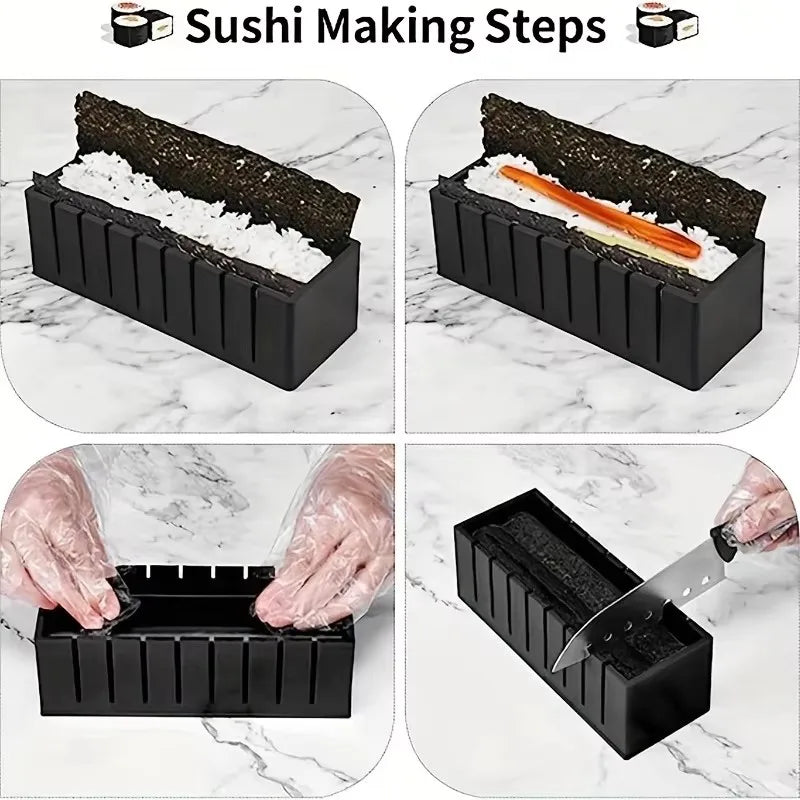 Sushi maker kit 10-delig kunststof