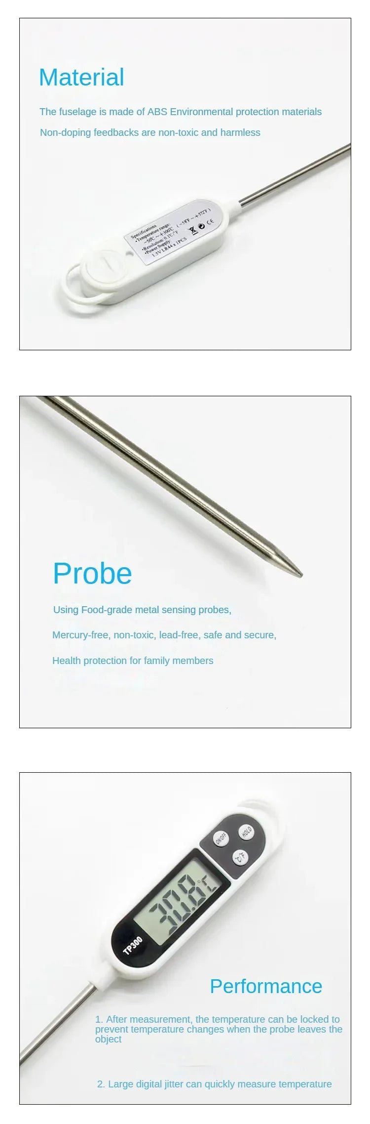 TP300 Digital Kitchen Meat Thermometer