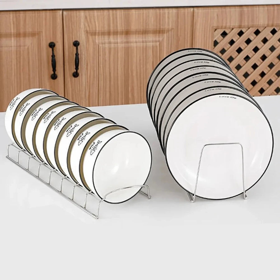 Stainless Steel Dish Rack Plates and Bowls