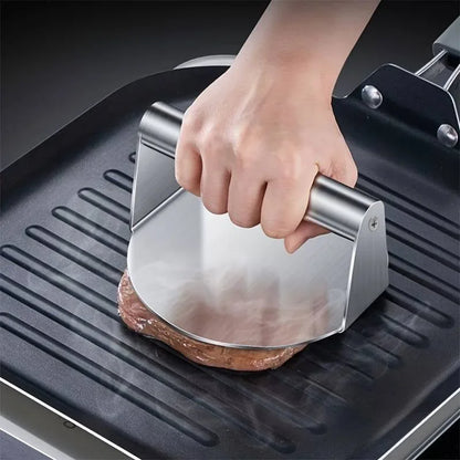 Smash burger press roestvrij staal 10cm
