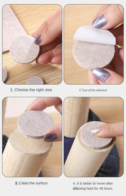 72 zelfklevende viltpootbeschermers, 3 mm dik