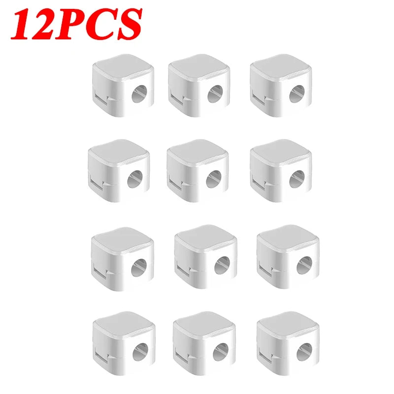 Cable clip with adhesive for desk and wall