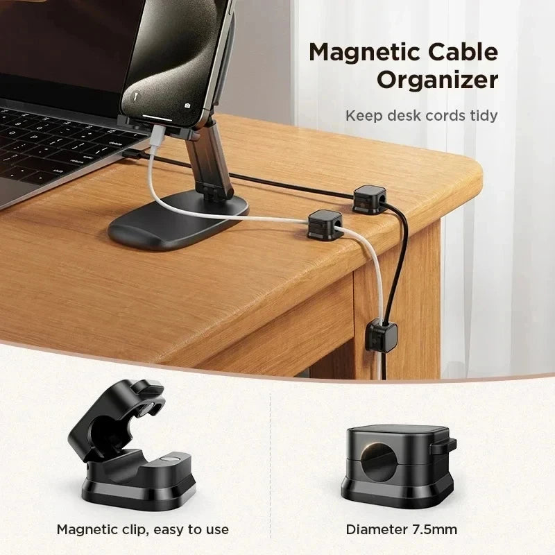 Cable clip with adhesive for desk and wall
