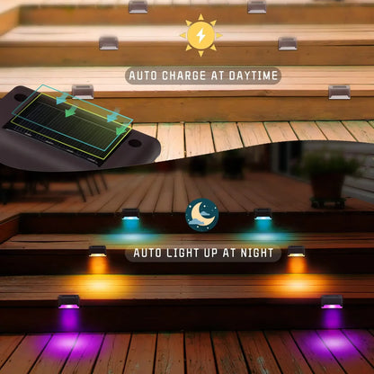 Solar LED Buitenlampen Set Waterdicht voor Paden en Trappen