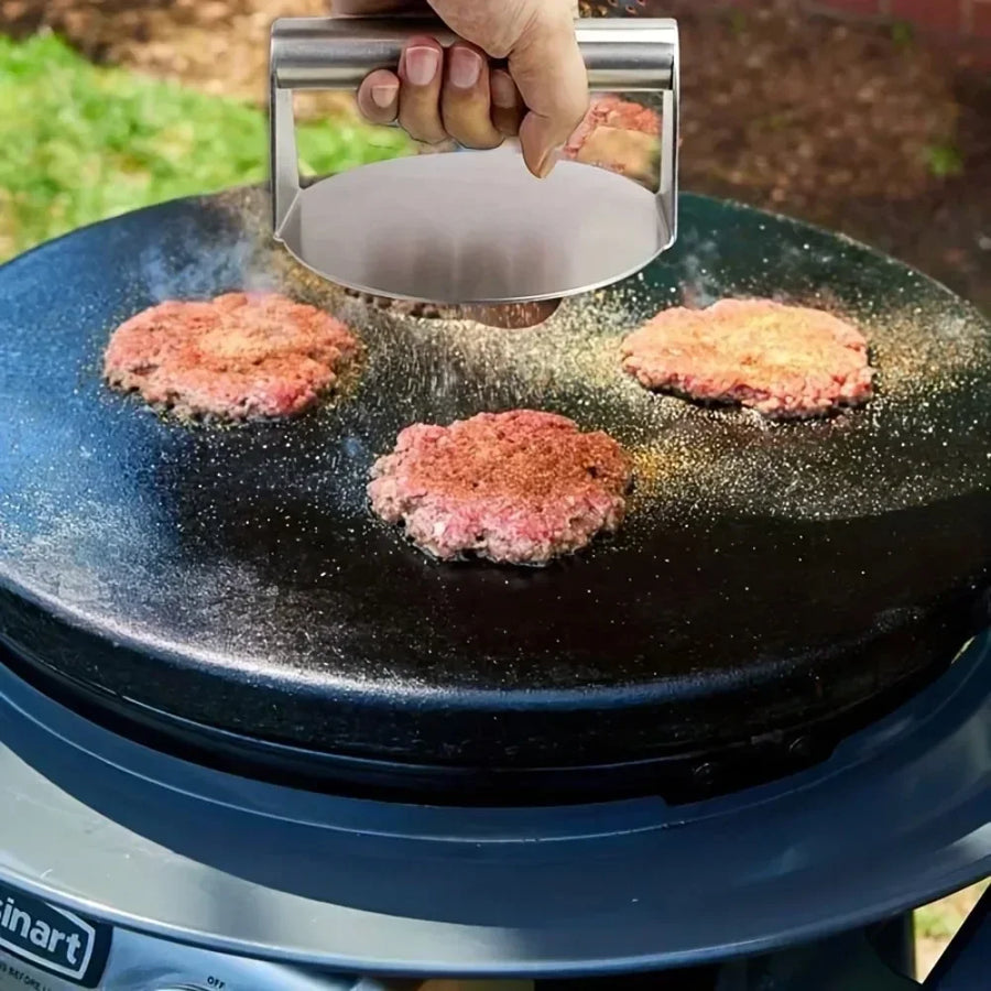 Stainless Steel Smash Burger Press for Consistent Burgers