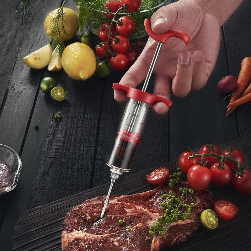 Vlees marinade injector 3 rvs naalden